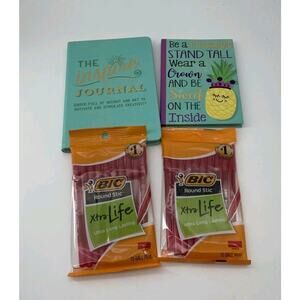 Inspirational Journals And Bic Pens Holiday Gift Set